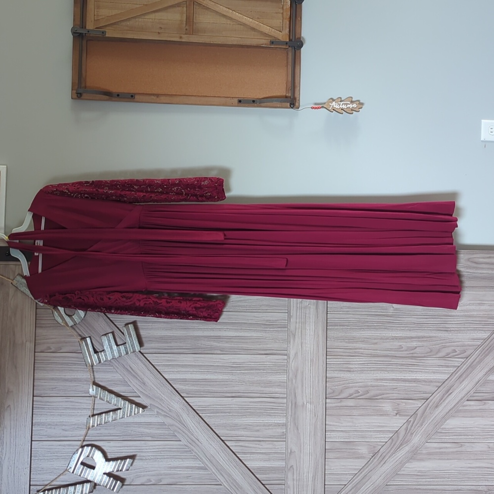 Brand new without tags lace maroon dress